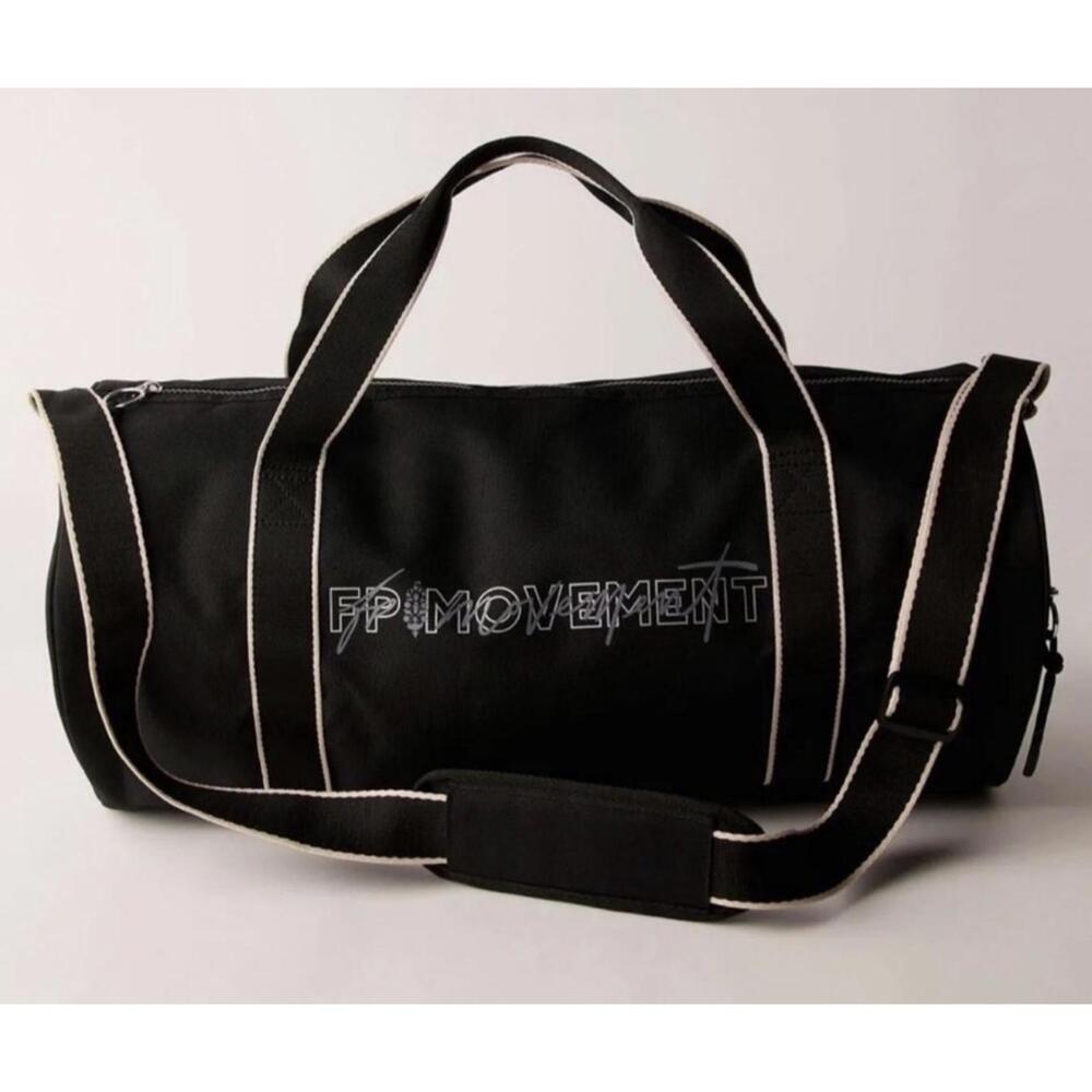 NEW NWT Free People FP Movement Old Sport Duffle Black Bag